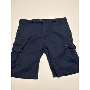 Wearfirst Cargo Shorts Mens 40 Blue Cotton Spandex Stretch Utility Canvas
